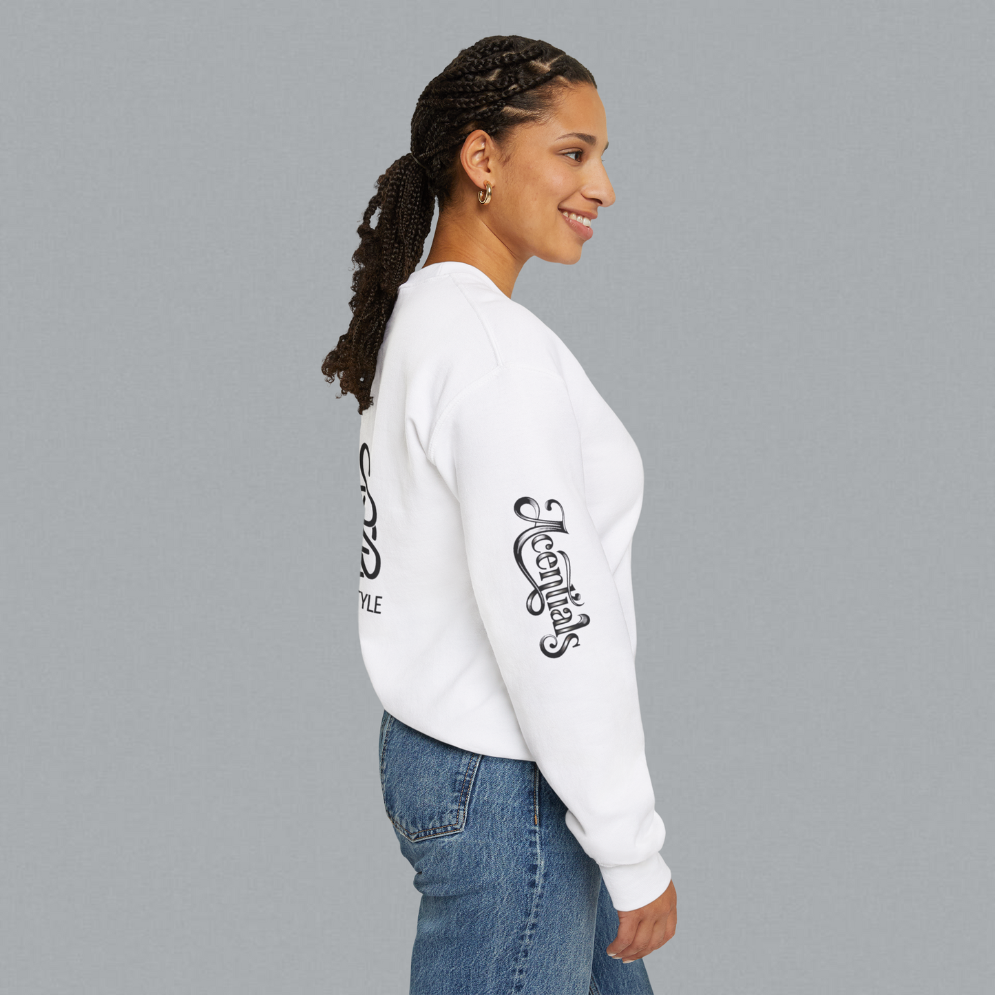 NEVER LOSE SYLE- Sweatshirt ( White )